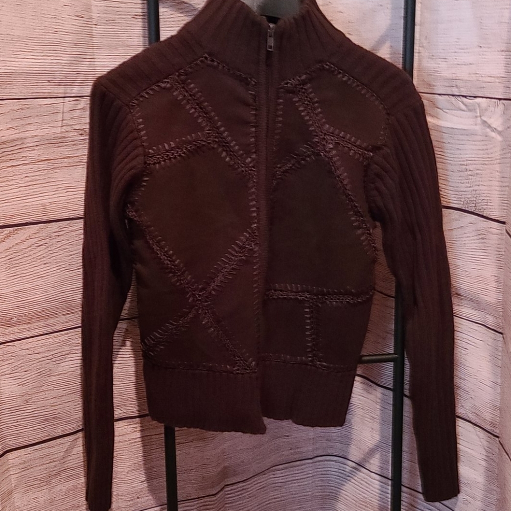 Sweater Suede Jacket New
